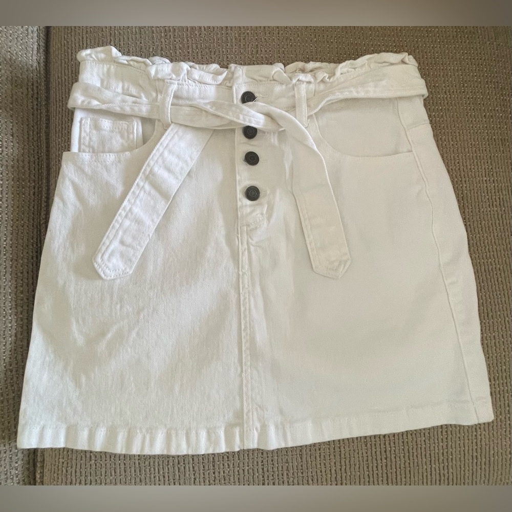 Sadie&Sage buttonfly, tie denim skirt medium